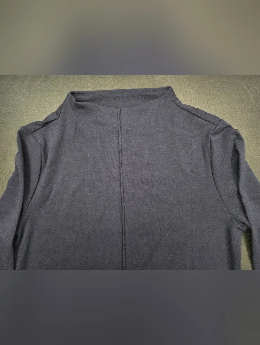 NWT- Banana Republic Stretch Ribbed Knit Mock Neck Long Sleeve Midi Dress-Size S